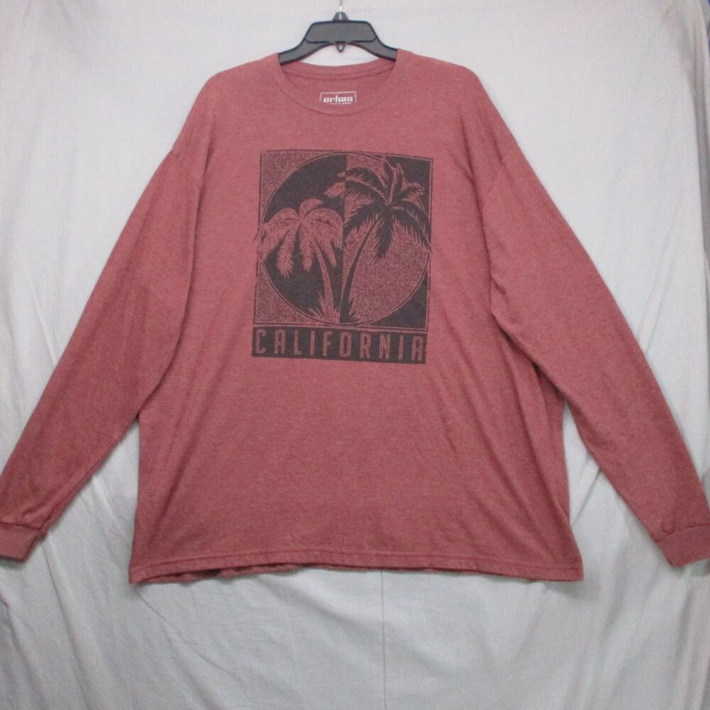Urban Pipeline Crew Neck Long Sleeve Shirt Red Men Size | XXL